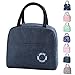 LuckY.Ss Borsa per il Pranzo, Borsa Termica, Borse Frigo, Piccola Borse da Picnic, Organizzatore Contenitore per il pranzo, per Scuola e Ufficio (blu navy)
