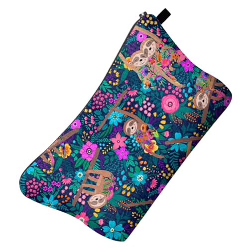 FONDOTIN ?印花樹?化粧ポーチ 軽量携帯用トイレタリー収納バッグ レディース旅行用コスメティックバッグ かわいい装飾柄 ジッパー付き実