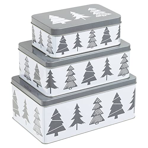 Haushalt International Keksdosen Set 3-Tlg. - Weihnachten - Plätzchendose (Weihnachtsbaum)