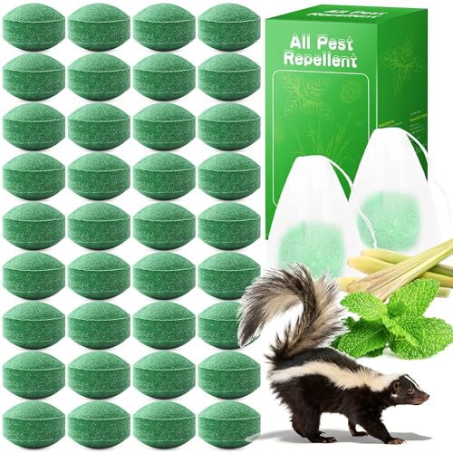 36 Pack Natural Skunk and Raccoon Repellent Outdoor, Peppermint Oil Skunk Repellent Raccoon...