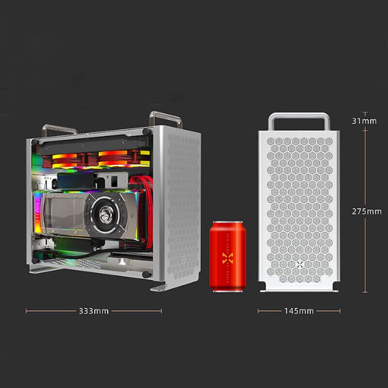 Gabinete Fit for ZZAW B2 PLUS para PC ITX con paneles laterales de acrílico y aluminio, sistema de enfriamiento por aire miniatura 6
