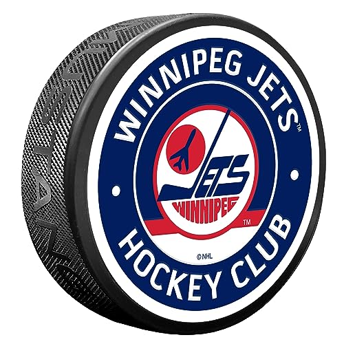 Sports Decor Winnipeg Jets Vintage Striped Textured Puck