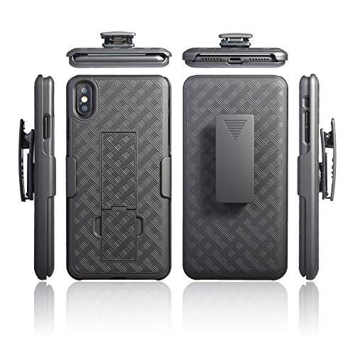 Fonus Case Belt Clip Holster Compatible with iPhone Xs/X - Swivel Cover Kickstand Armor Combo Drop-Proof for iPhone Xs/X