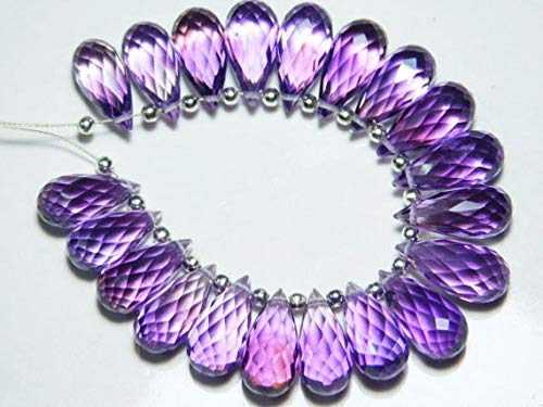 Améthyste naturelle facettée LKBEADS de 15x7mm pour création de bijoux de luxe
