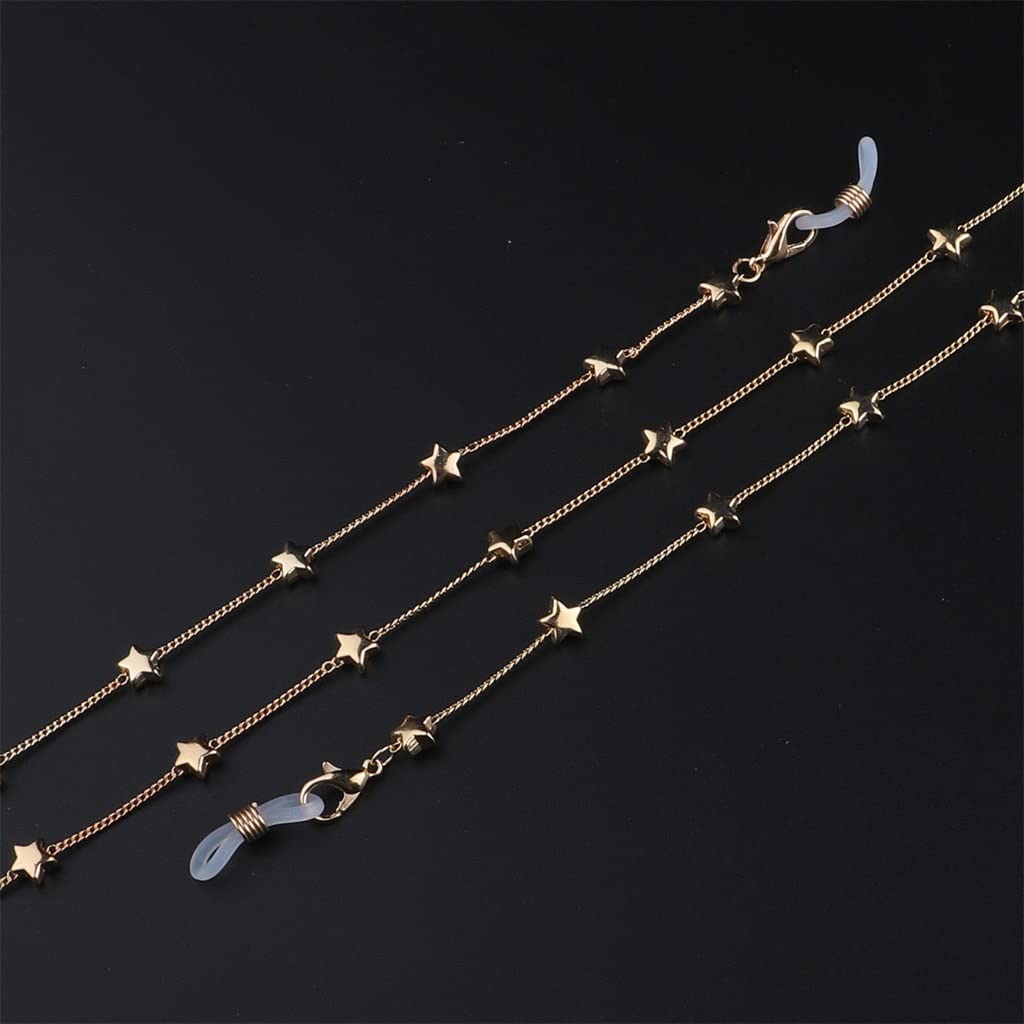 Mode Gold Star Brillenkette Kette Brillenkette Anti-Verlust-Kette