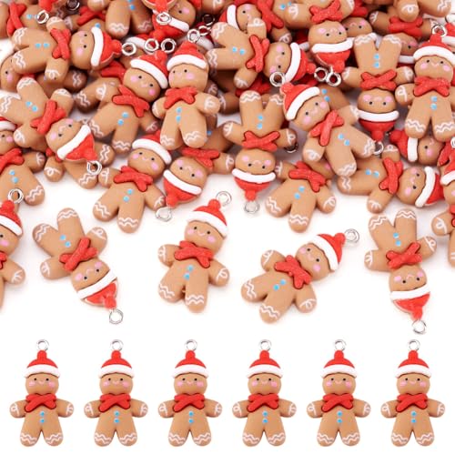Breloques de Noël en résine pour DIY bijoux et loisirs créatifs