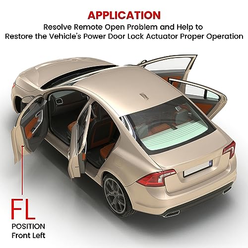 Image of SYERAL Front Left Driver Side Power Door Lock Latch Actuator Compatible with 2009-2014 F-150, 2010-2014 Mustang, 2011-2019 Explorer, 13-19 Taurus, Compatible with Lincoln Mark LT 10-14 OE 9S4Z5421813A