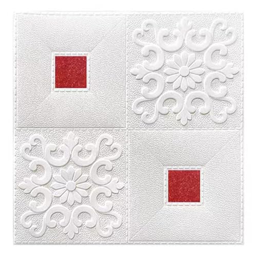 Techos Decorativos Sin Pegamento,Baldosas De Techo PVC Autoadhesivas,Paneles Suspendidos, Azulejos,Flexibles Y Resistentes A Grietas,Para Residencial/Baño/Cocina(Style E,50-pcs 35 * 35cm)