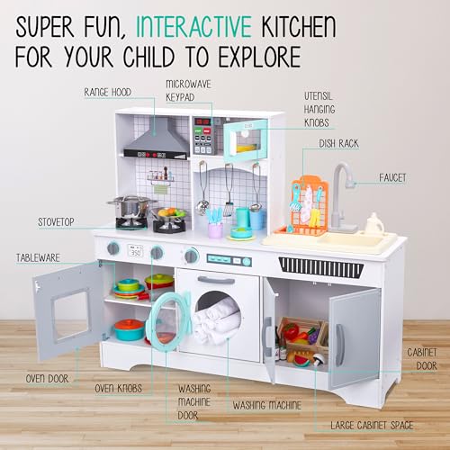 Lil' Jumbl LIJUMKTCHSNK-10 Lil’ Jumbl Kids Wooden Kitchen Set thumb #2