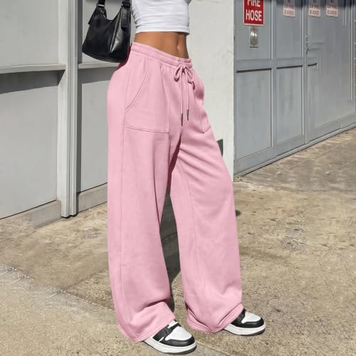 Womens Lounge Pants Barrel Low Rise Wide Leg Jogger Sweatpants Track - image 6