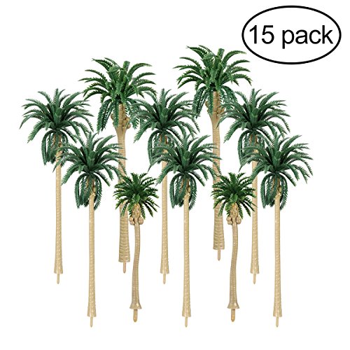 NUOLUX Model Tree Coconut Palm Trees Scenery Model Miniature Railroad Diorama Layout Architecture