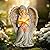 Angel Statue for Garden - 7.88 inches Guardian Solar Garden Statue, Gardening Gifts for Mom Grandma Lawn Ornaments Figurines for Outdoor Decor