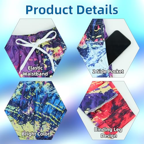Sports Jogger Pants Boys Funny 80s 90s 3D Graphic Sweatpants Retro Printed Track Pants with Pockets for Boy 6-16Y (US, Alpha (Alpha), S, Regular, Purple Blue)2