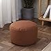 Komfortabel Unifarben Fußstützenhocker,Bean Bag Bodenkissen Pouffe Mit Abnehmbare Und Waschbare Abdeckung,Runder Boden Ottoman Pouf-Braun 35 * 35 * 22cm