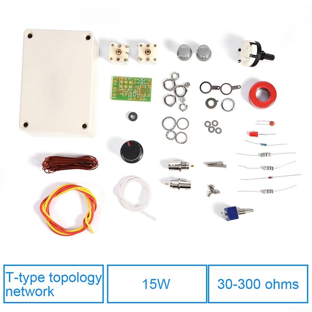 Kit sintonizzatore manuale -30MHz per Ham QRP, rete tipo T con indicatore LED VSWR, gestione potenza RF 15W, interfaccia Q9