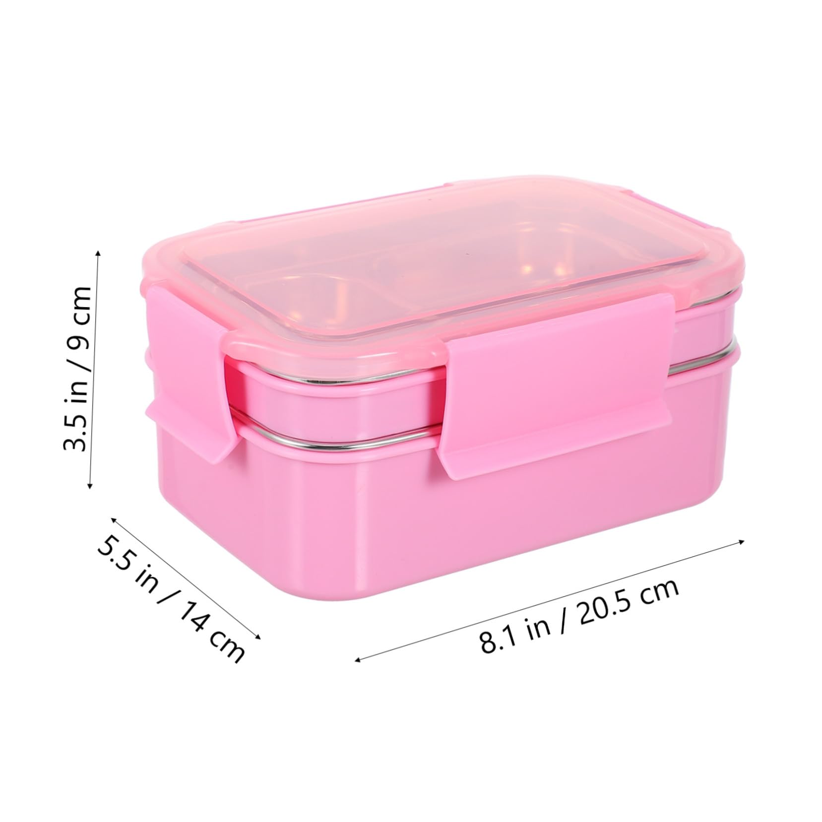 NOLITOY Boîte à Lunch Compartimentée Thermique en Acier Inoxydable 304 Rose