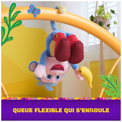 Dora - Peluche Interactive Babouche - Figurine Interactive 35 Cm - Peluche Singe avec Accessoire Banane - 2 Chansons 9 Répliques - Dessin Animé Jouet Maison De Poupée - Jouet Enfant 3 Ans Et +