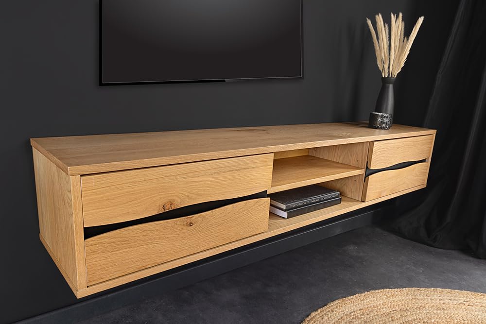 TV-Lowboard LIVING EDGE - 160cm - natur - Wildeiche Baumkante