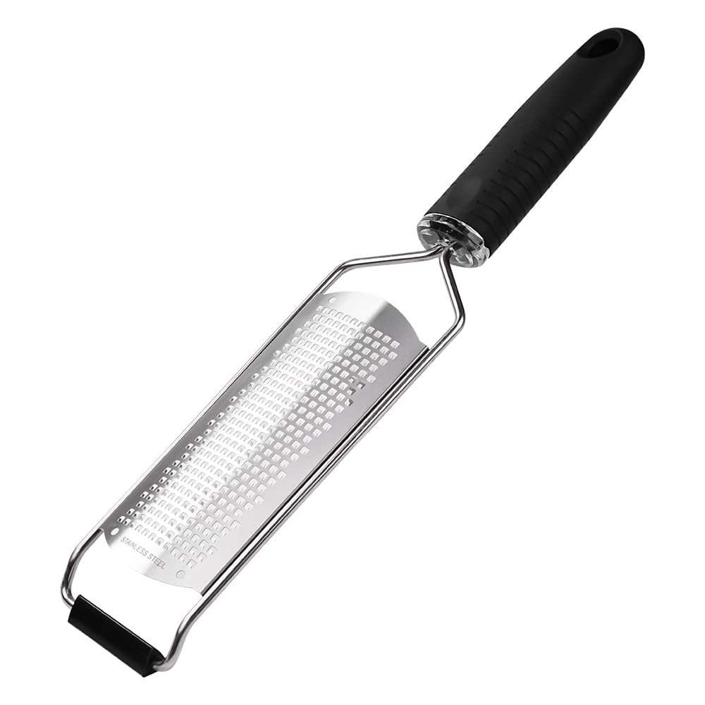 Nikou Cheese Grater Stainless Steel, Hand Held Cheese, Sharp Stainless Steel Blades, Non-Slip Handle, Small Cheese Grater for Kitchen, Shredder