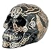 PTC 7 Inch Black and Gold Color Celtic Pattern Skull Statue Figurine
