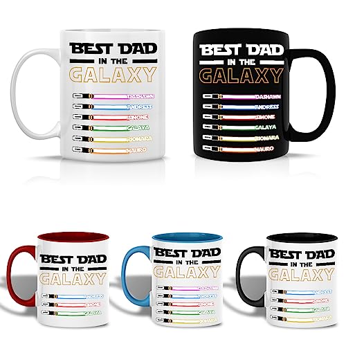 Personalized Best Dad in the Galaxy Mug