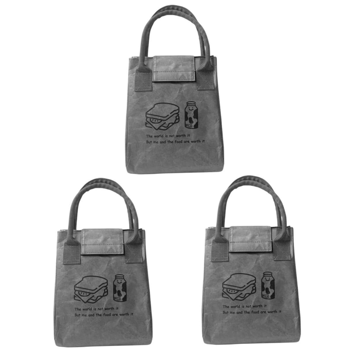 Ciieeo 3piezas Bolsa Térmica Para Almuerzo Pouch De Transporte De Comida Capacidad y Aislante Bento y Diseño Portátil y Interior y Exterior