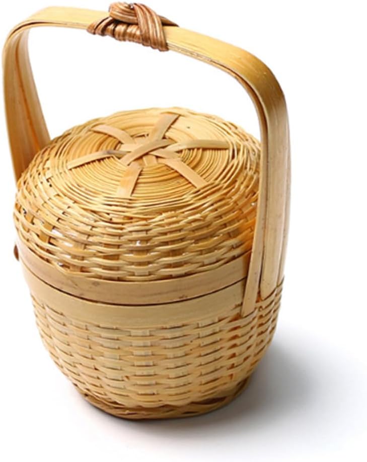 Ipetboom Mini Basket with Handle, Natural Woven Storage Basket, Handheld Multi-function Fruit and Egg Holder for Home Organization and Decorative Use image 5