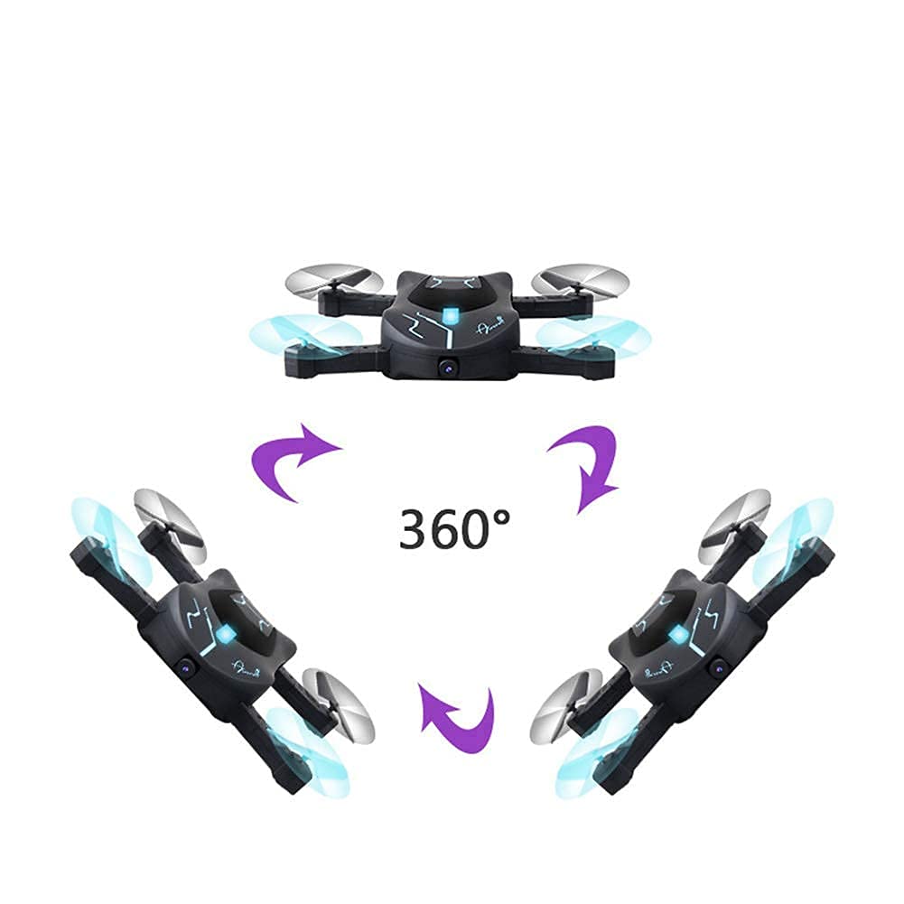 Mini Składany RC Nano Camera Drone dla dzieci Prezent Kieszonkowy Przenośny Quadcopter z lądowaniem jednym klawiszem, łatwy w pilotażu dla początkujących Biały 30 W