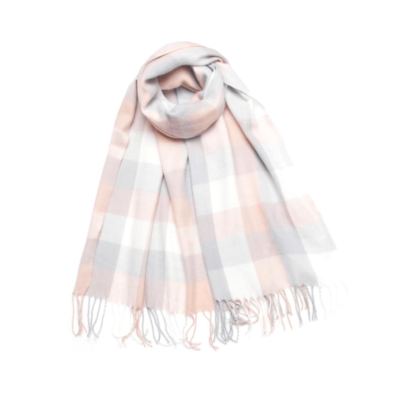 Holibanna 1pc Winter Lattice Scarves Cashmere Scarf Rebozos Para Mujer Thicken Scarf Winter Scarf Scarves for Women Decorative Scarf White Long Scarf