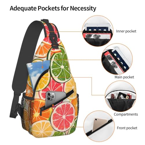 Bolso bandolera naranja colorido unisex para viaje miniatura 4