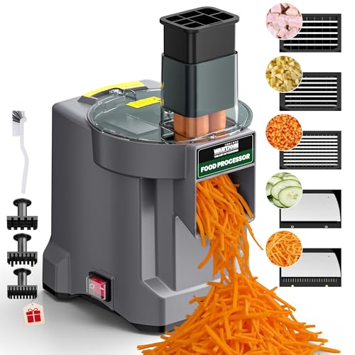 Comparison: Best Electric Vegetable Dicer 4 WantJoin 5 in 1 Electric Vegetable Chopper - Multifunctional Commercial Vegetable Dicer Food Fruit Processor Stainless Steel Blades for Slicing(2.5mm), Dicing(6/8/12mm), Chopping(2.5mm),Shredding