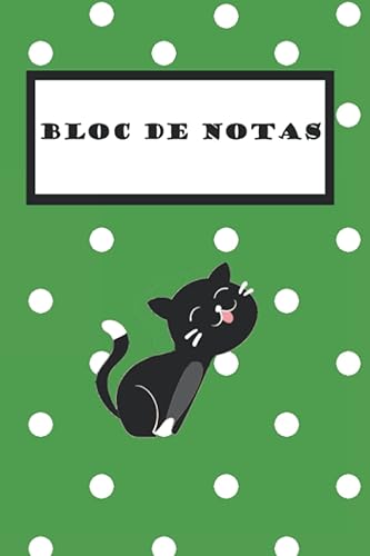Cuaderno Bloc de Notas con Líneas VERDE con lunares y GATITO (Inspirado en La Historia del Señor Don Gato) (Cuadernos de Escritura Cuento del Señor