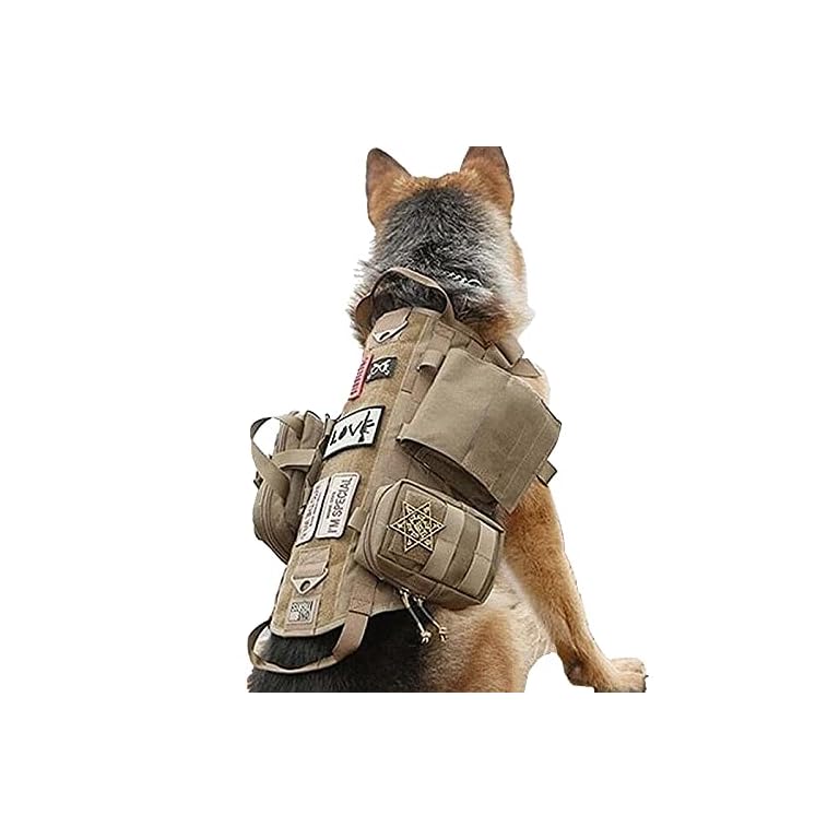 Tactical Dog Harness with 3 Pouches Buy Online