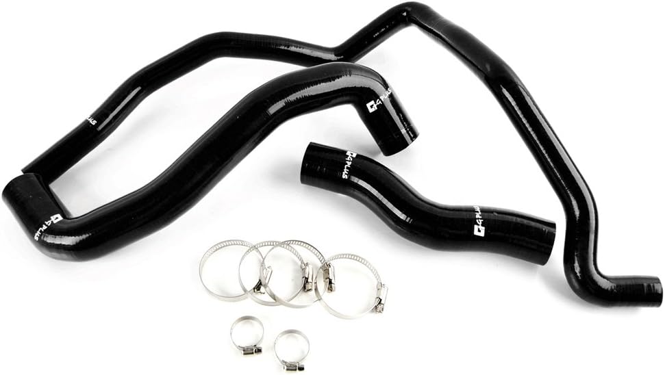 PIT66 Silicone Radiator Hose Pipe, Compatible with 03-07 Nissan 350z Fairlady Z33 Vq35de Vq35hr Black