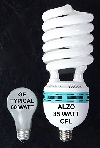 ALZO 85W Joyous Light Full Spectrum CFL Light Bulb 5500K, 4250 Lumens, 120V, Daylight White Light, Extra Large - Thumbnail 2