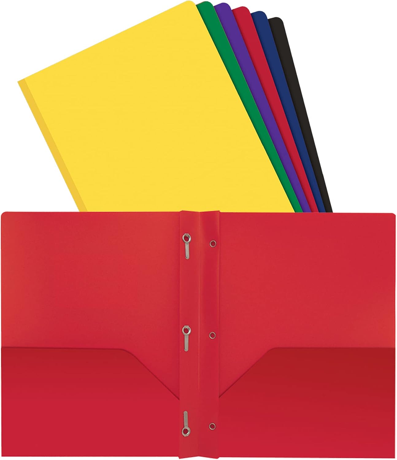 Better Office Products Poly 2 Pocket Folders with Prongs