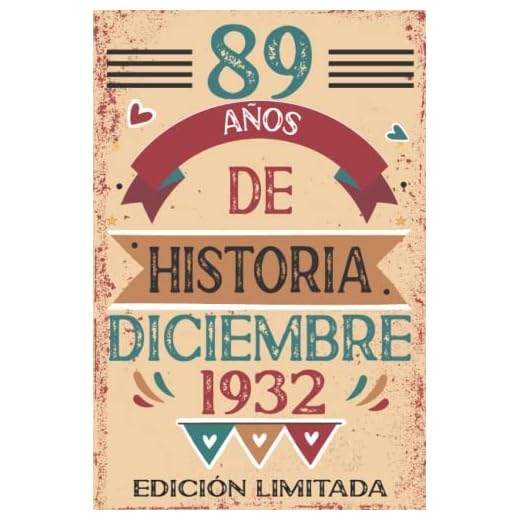 89 Años De Historia Diciembre 1932: 91 años. Libro de visitas, cuaderno, 110 páginas de felicitaciones, idea de regalo, regalo Para la esposa, novia, mujer, La madre