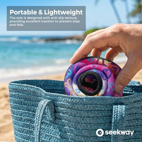 Image of SEEKWAY Water Shoes Women Men Adult Quick-Dry Aqua Socks Barefoot Non Slip for Beach Swim River Pool Lake surf Black SK002(U)