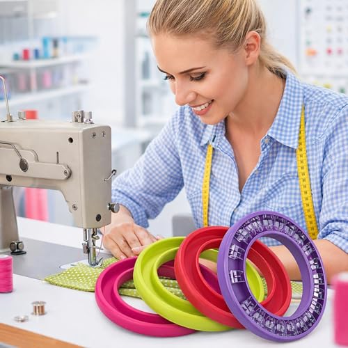 Image of 8 PCS Round Bobbin Holders for Sewing - Bright Color Silicone Sewing Bobbin Holder Set, Flexible Sewing Machine Bobbin Holder Rings for Thread Organization & Sewing Bobbin Storage