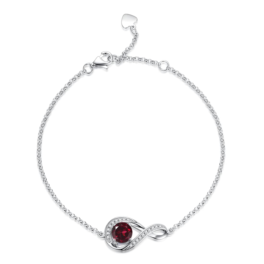 GEMLANTO 925 sterling zilver gemaakt Aquamarijn ketting maart geboortesteen kettingen voor vrouwen Infinity sierlijke verjaardag verjaardag sieraden cadeaus voor haar 40 5cm