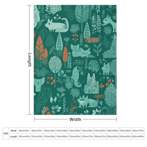 Couverture en flanelle légère grand format avec imprimé animaux - 3