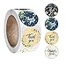 LOOGI Pegatinas de agradecimiento (500 unidades, autoadhesivas, para bolsas de regalo, bodas, tarros de mermelada, horneado a mano (flores multicolor, 2,5 cm)