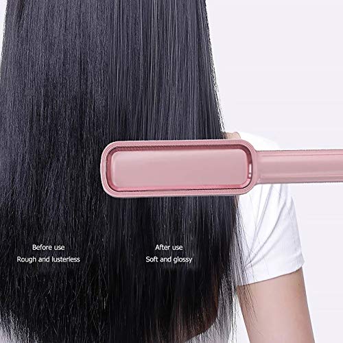 Plancha de Pelo Eléctrica 2 en 1 con Peine Caliente, Cepillo Alisador Portátil Multifuncional de Cerámica y Turmalina (Color: C) miniatura 6