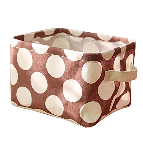 Go first Storage Bins, Wave Point Foldable Fabric Woven Storage Bin Box Waterproof Sundries Storage Box Toy Organizer Hampe Storage Bucket (Color : C)