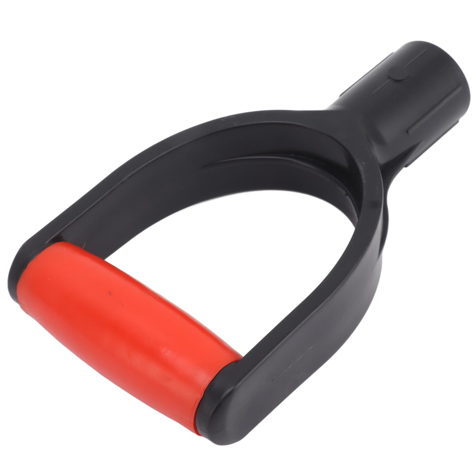 Lightweight Non-Slip Snow Shovel with D-Grip Handle, Heavy-Duty PVC Head for Driveway Path, and Garden Snow Removal (Red/Black)