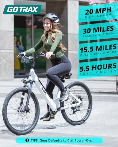 Gotrax Dolphin 26" Step -Thru Electric Bike for Adults, Max 30 Mile & 20Mph - Image 2