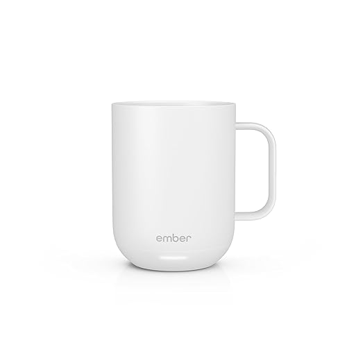Ember Tasse intelligente 2, 295 ml, Tasse à café avec affichage LED intelligent, contrôle de température via l’application et rechargeable, autonomie batterie 1,5 h et design innovant, blanc
