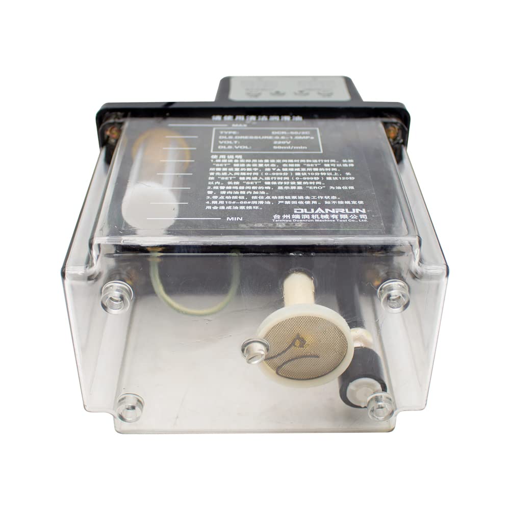 Toplionace 220 V automatyczna pompa smarowania, elektromagnetyczna pompa olejowa podwójny cyfrowy wyświetlacz tokarka olejowa (2 l, z manometrem)