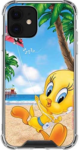 Skinit Clear Phone Case Compatible with iPhone 12 - Officially Licensed Looney Tunes Tweety Bird iPod Design