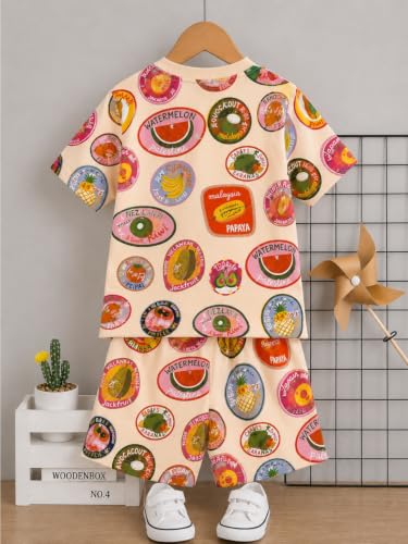 Image of THIIYA KIDS Boys Cotton Co-Ord Set | Printed T-Shirt & Shorts | Soft Comfortable Summer Wear for Kids